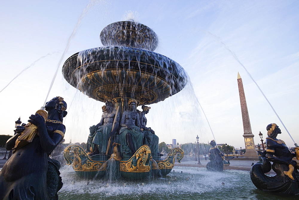 La Fontaine des Mers (Fountain of the Seas), by Jacques Ignace Hittorff, Place de la Concorde, Paris, France, Europe