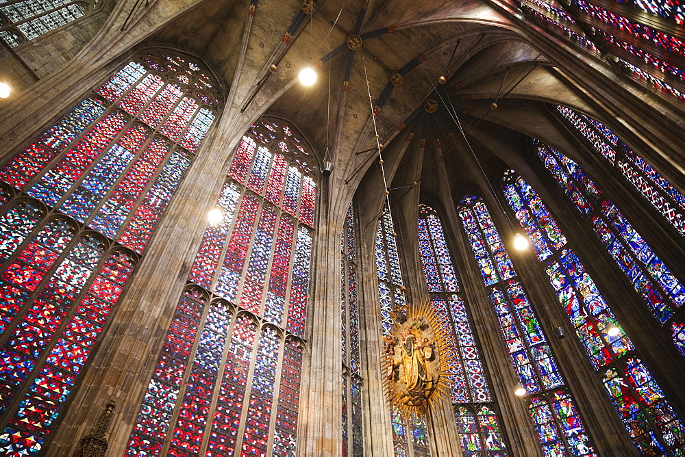 The Choir Hall, Aachen Cathedral, UNESCO World Heritage Site, Aachen, North Rhine-Westphalia, Germany, Europe