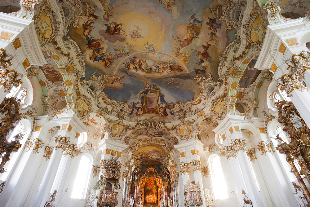 Wieskirche, Wies, UNESCO World Heritage Site, Romantic Road, Bavaria, Germany, Europe