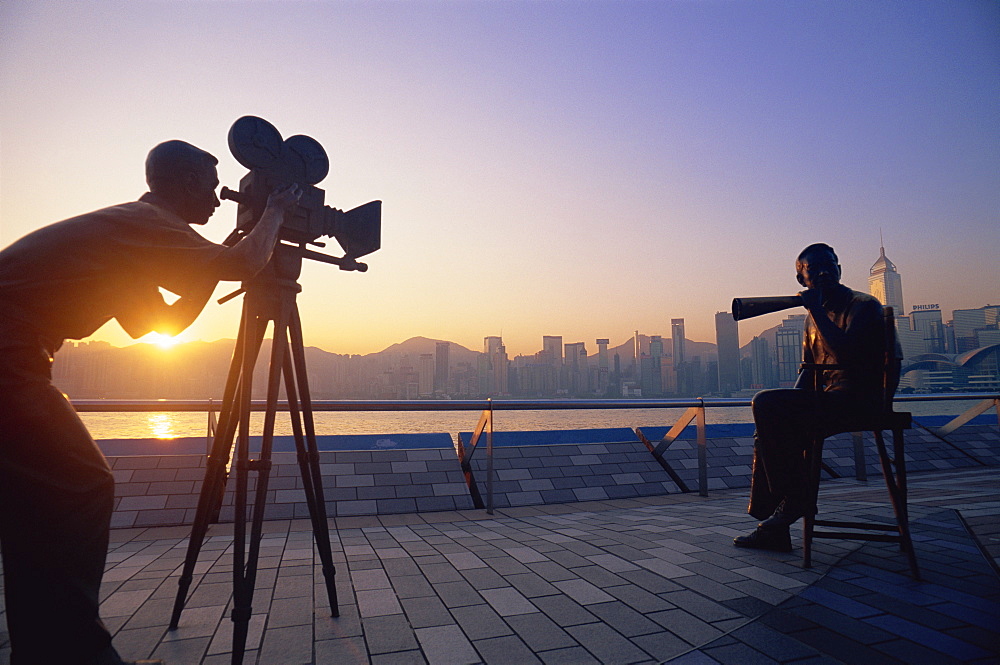 The Producers statue, Avenue of the Stars, Tsim Sha Tsui, Kowloon, Hong Kong, China, Asia