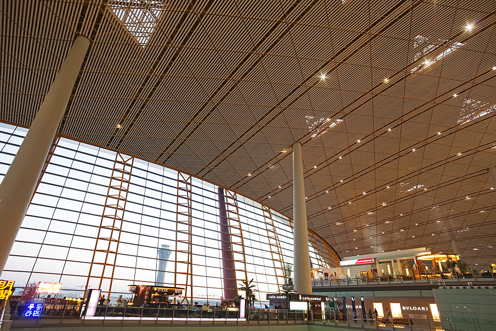 Interior of Beijing International Airport, Beijing, China, Asia