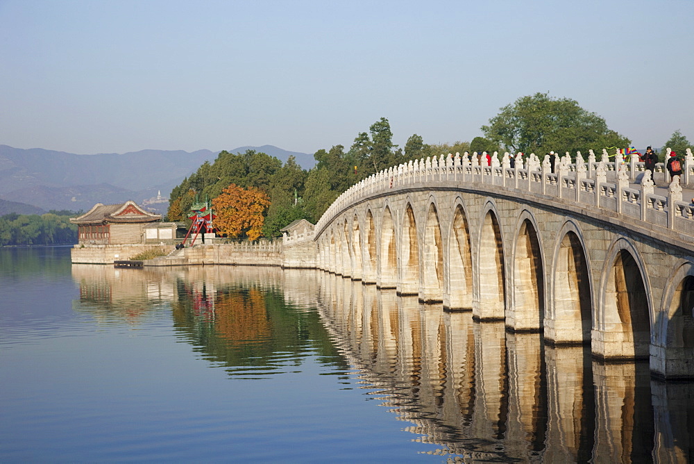 Seventeen Arched Bridge, The Summer Palace, UNESCO World Heritage Site, Beijing, China, Asia