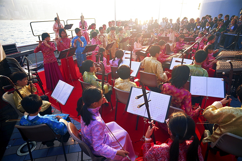 Chinese Orchestra performance, Tsim Sha Tsui, Kowloon, Hong Kong, China, Asia