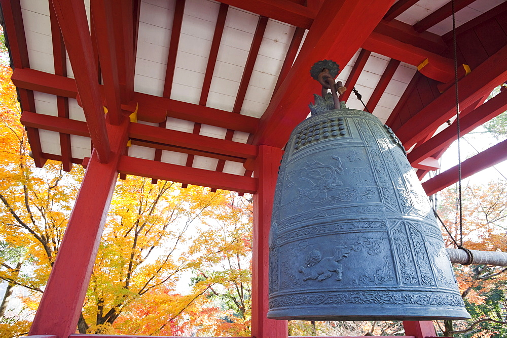 The temple bell, Byodoin Temple, Uji, Kyoto, Japan, Asia