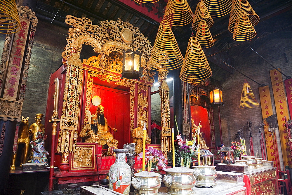 Incense sticks and coils, Sam Kai Vui Kun Temple, Macau, China, Asia