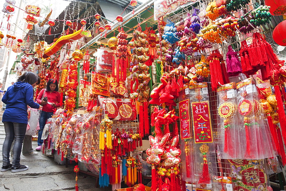 Chinese New Year decorations, Hong Kong, China, Asia