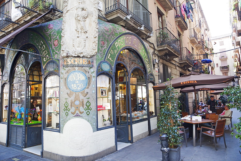 The Escriba Patisserie and Chocolate Shop, The Ramblas, Barcelona, Catalonia, Spain, Europe