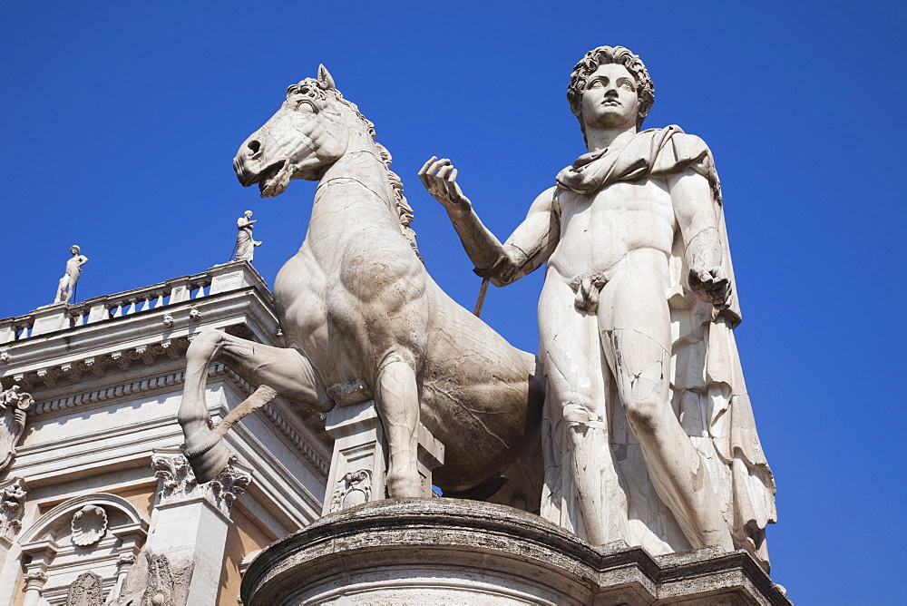 Statue of Castor, Piazza del Campidoglio, The Capitol, Rome, Lazio, Italy, Europe