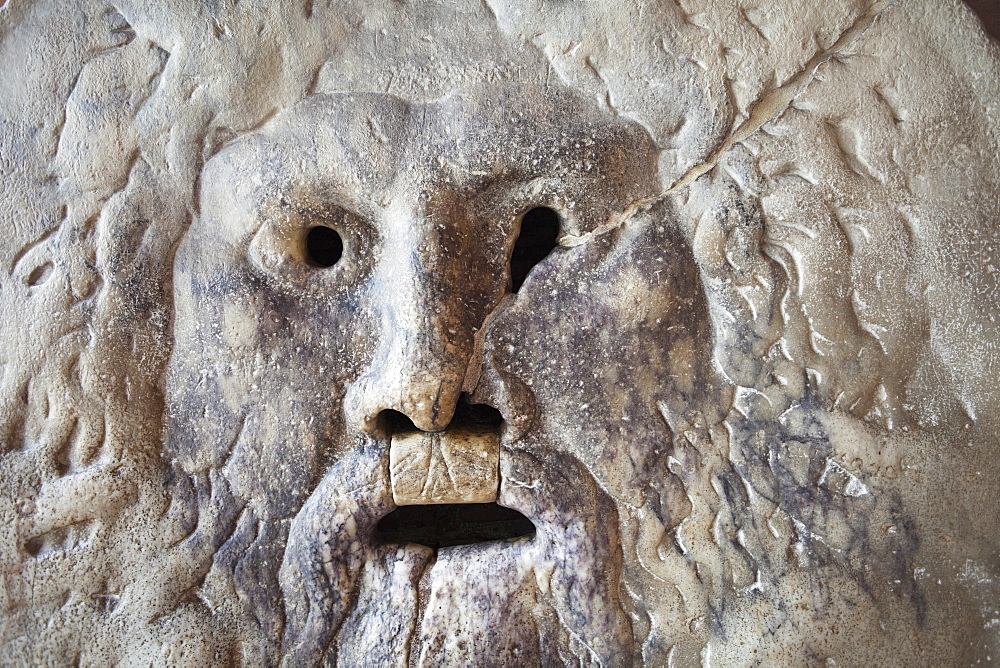 Bocca della Verita (Mouth of Truth), Santa Maria in Cosmedin church, Rome, Lazio, Italy, Europe