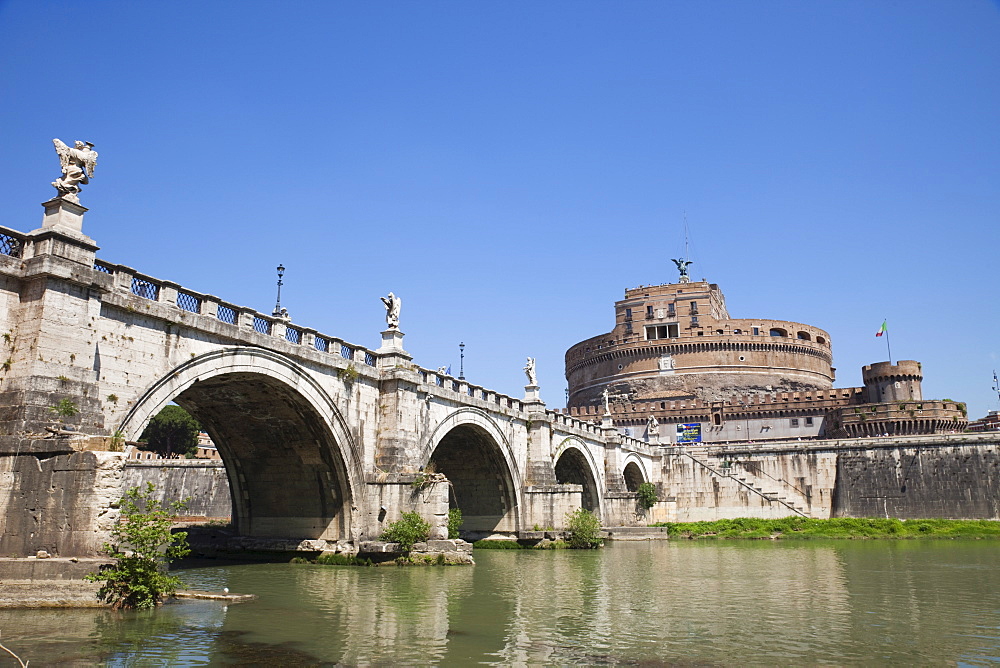 Castel Sant'Angelo and Sant' Angelo Bridge, Rome, Lazio, Italy, Europe