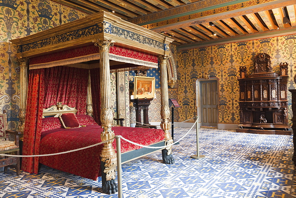 Henry III Bedchamber, Blois Castle, UNESCO World Heritage Site, Blois, Loir et Cher, Loire Valley, France, Europe