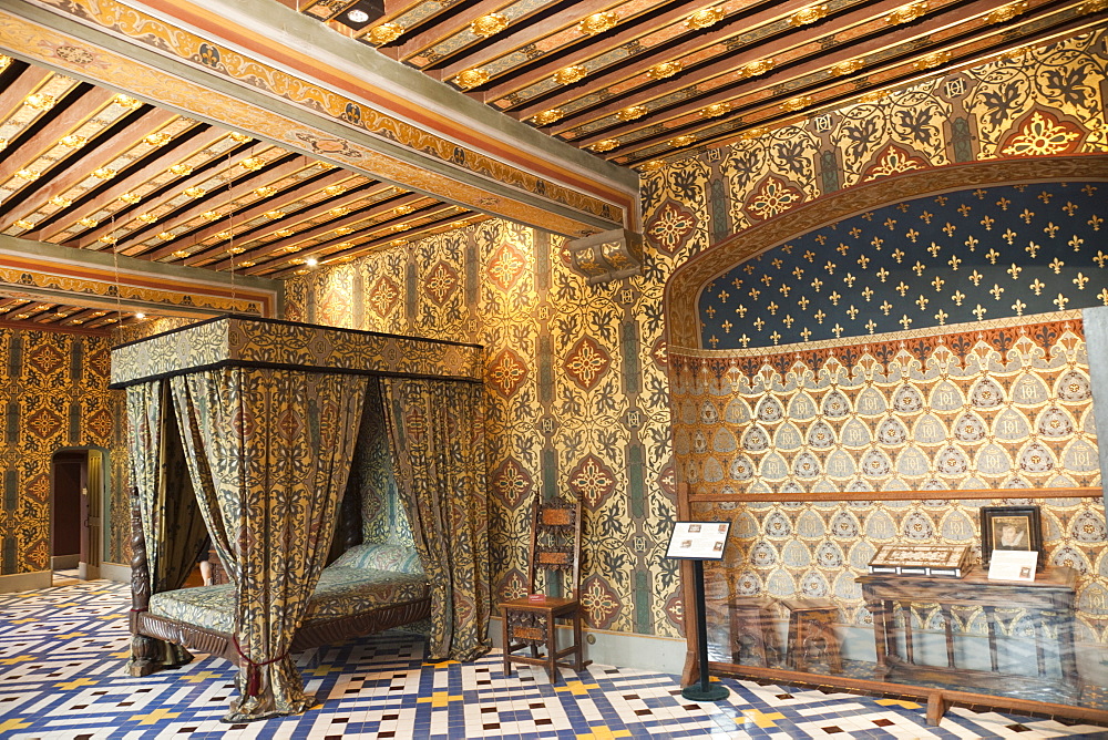 Catherine de Medici Bedchamber, Blois Castle, UNESCO World Heritage Site, Blois, Loir et Cher, Loire Valley, France, Europe