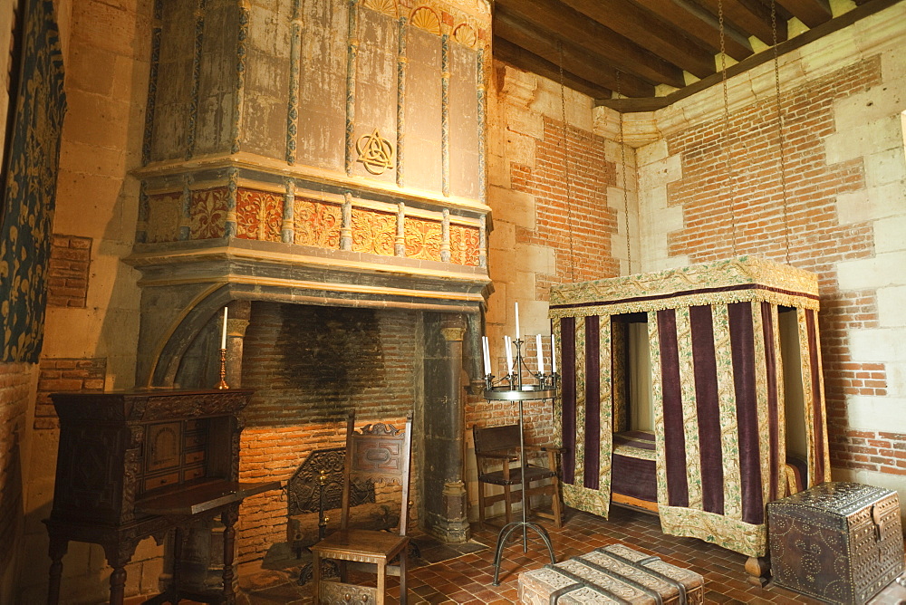 Ruggieri's bedroom, Chaumont Castle, Loir et Cher, Loire Valley, France, Europe