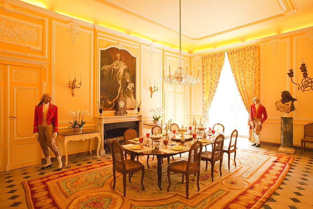 The Dining Room, Chateau d'Usse, Indre et Loire, Loire Valley, France, Europe