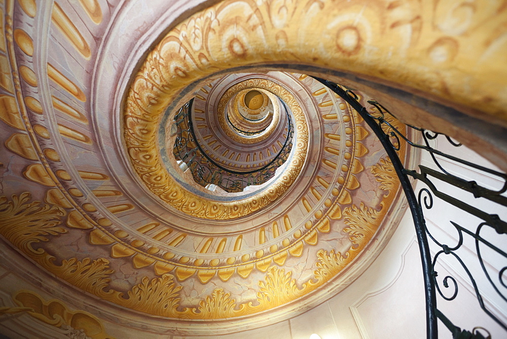 Stairway in the Abbey, Melk Abbey, Melk, Wachau Cultural Landscape, UNESCO World Heritage Site, Austria, Europe