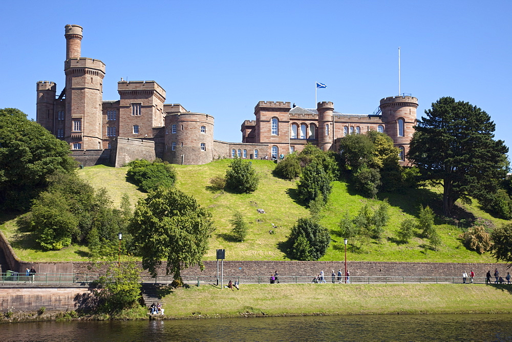 River Ness and Inverness Castle, Inverness, Highlands, Scotland, United Kingdom, Europe