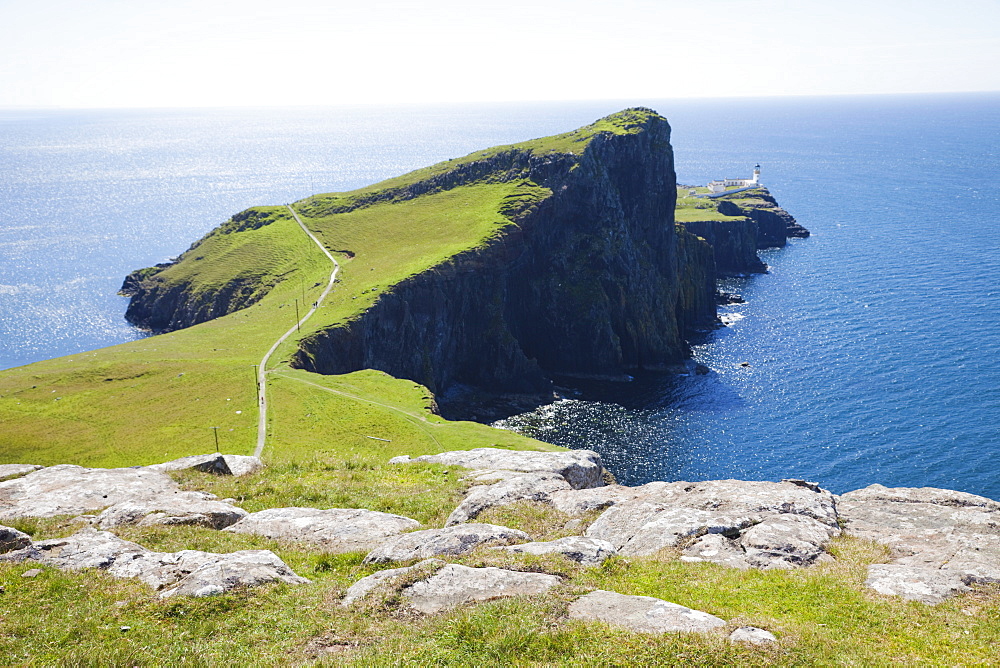 Neist Point Lighthouse, Isle of Skye, Inner Hebrides, Scotland, United Kingdom, Europe