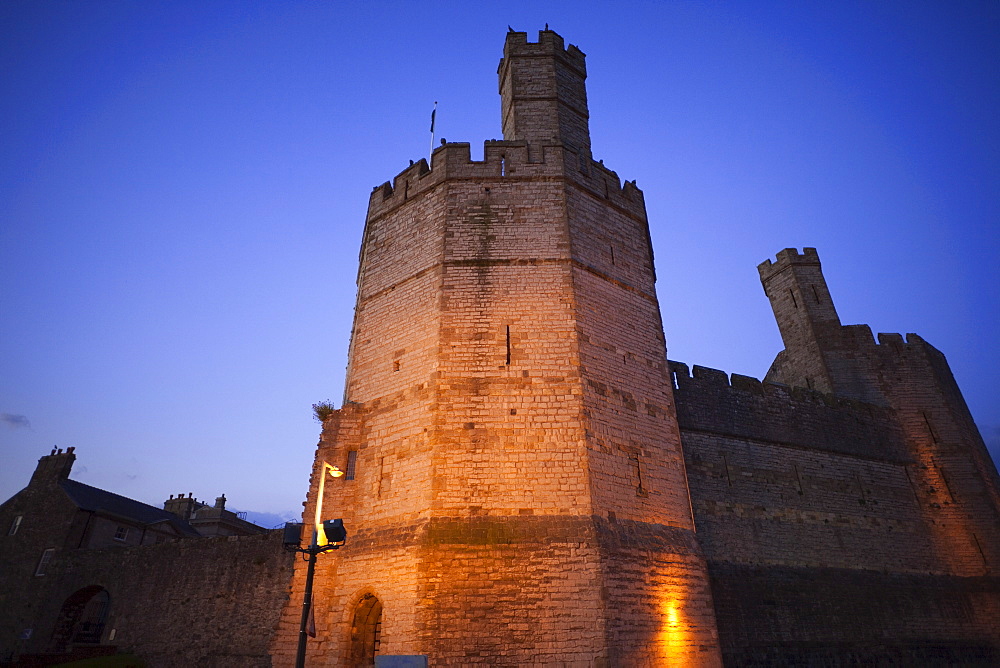 Caernarfon Castle, UNESCO World Heritage Site, Caernarfon, Gwynedd, Wales, United Kingdom, Europe