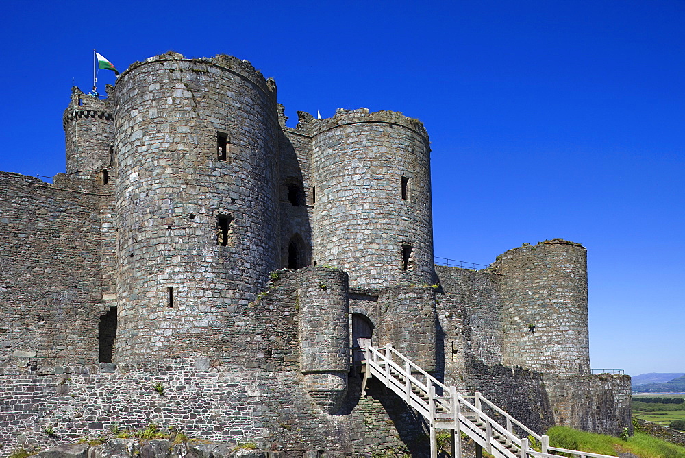 Harlech Castle, UNESCO World Heritage Site, Gwynedd, Wales, United Kingdom, Europe