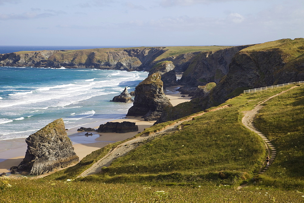 Bedruthan Steps, Cornwall, England, United Kingdom, Europe