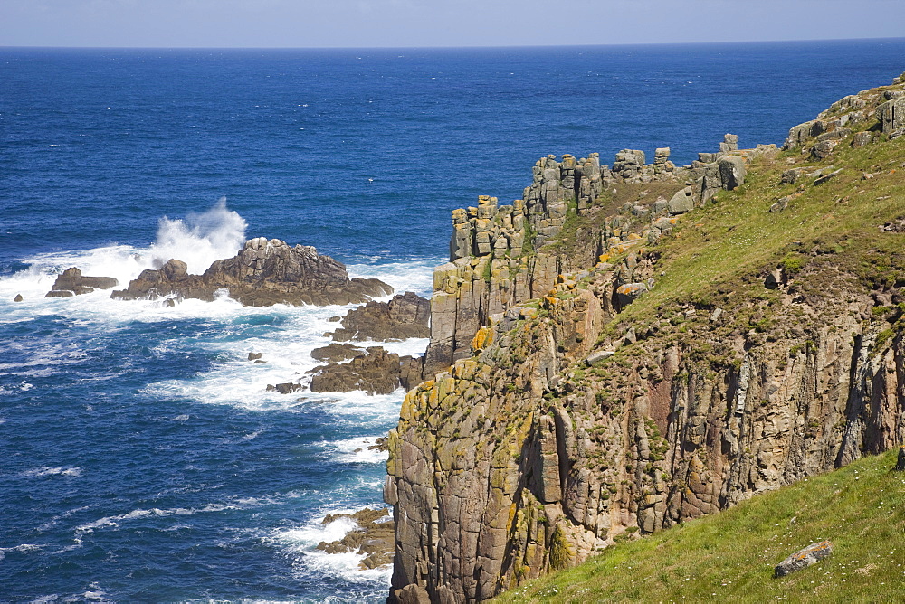 Cliffs at Lands End, Cornwall, England, United Kingdom, Europe