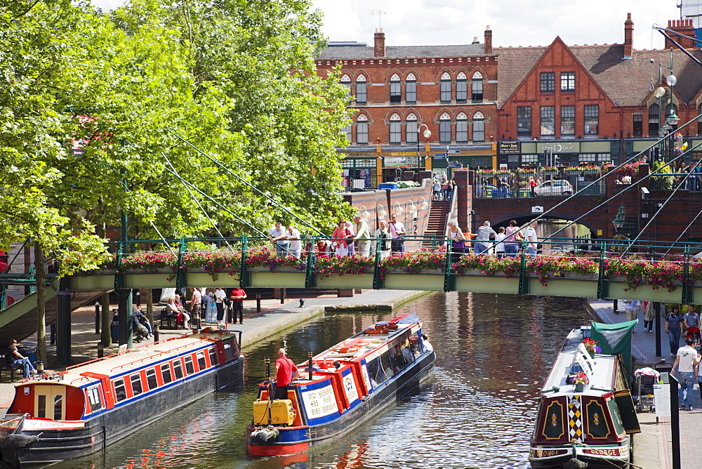 Worcester and Birmingham Canal, Birmingham, West Midlands, England, United Kingdom, Europe