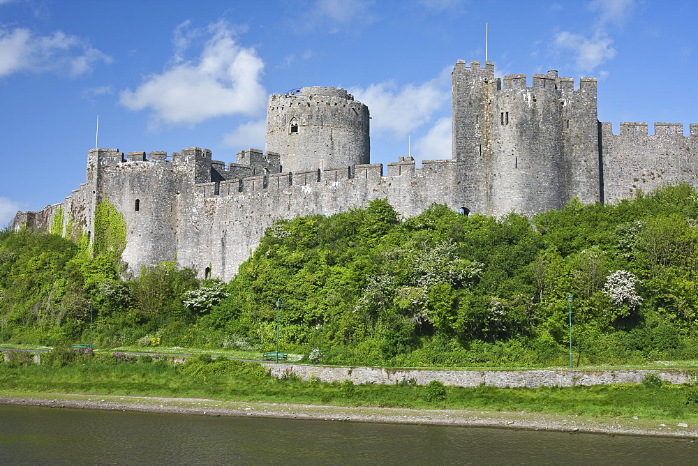 Pembroke Castle in Pembroke, Pembrokeshire, Wales, United Kingdom, Europe