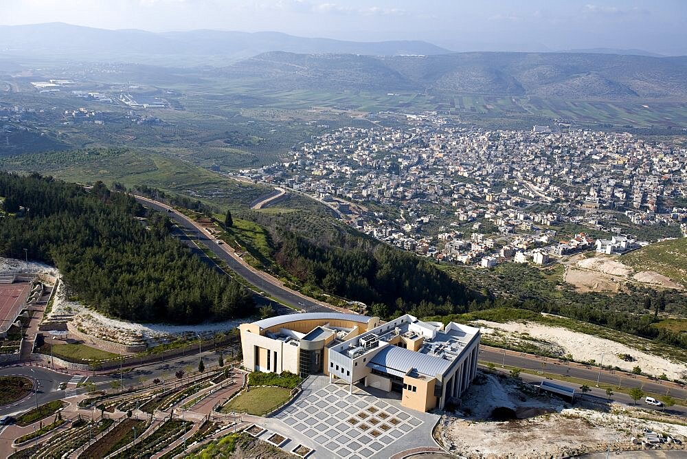 Aerial photograph of Nazerat 'Ilit in the Lower Galilee, Israel