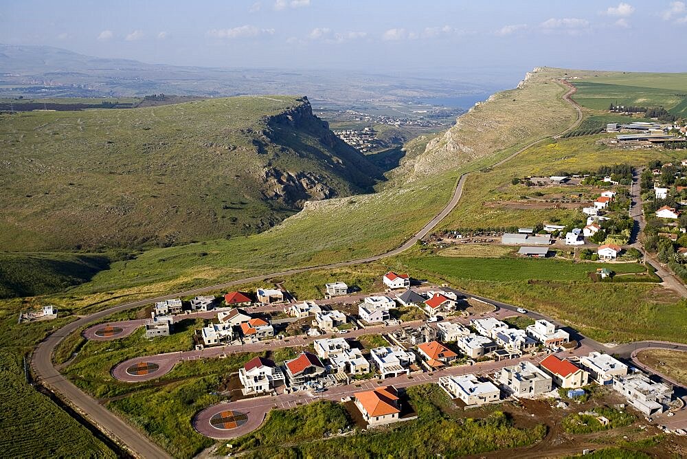 Aerial village of Arbel in the Galilee