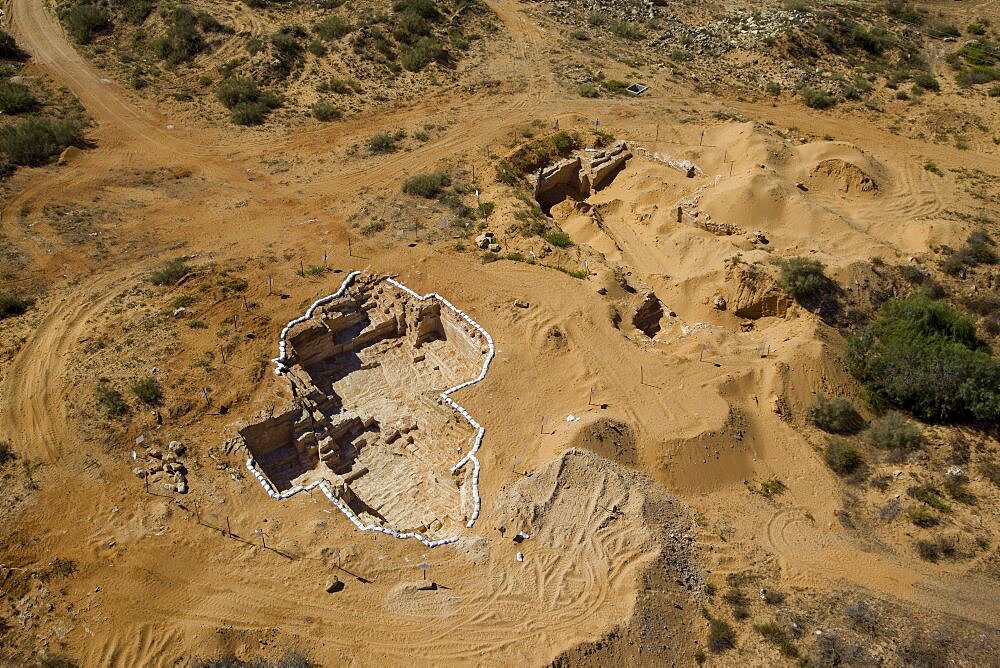 An archaeological excavation near the modern city of Or Akiva on the Coastal Plain