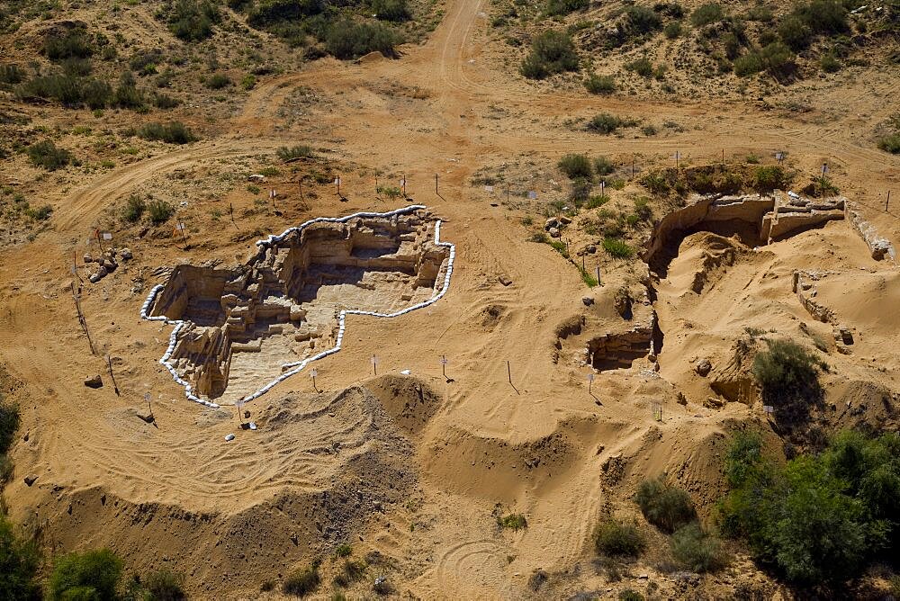 An archaeological excavation near the modern city of Or Akiva on the Coastal Plain