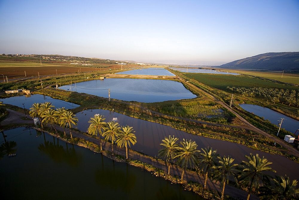 Aerial agriculture fields of the Harod valley, Israel