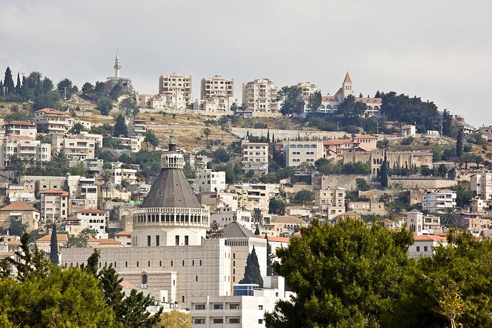 Church of the Annunciation in the modern city of Nazareth in the Lower Galilee, Israel