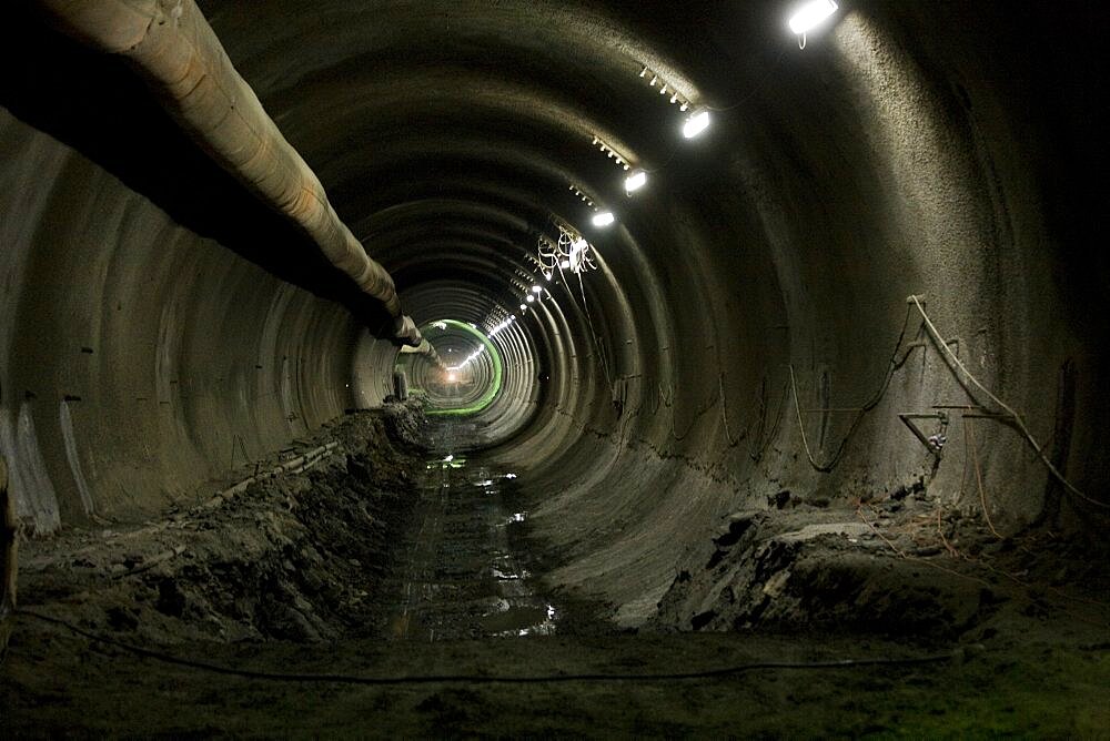 Inside the Carmel Tunnels in Haifa, Israel