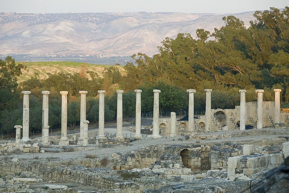 ruins of the Roman city of Beit Shean in the Jordan valley, Israel