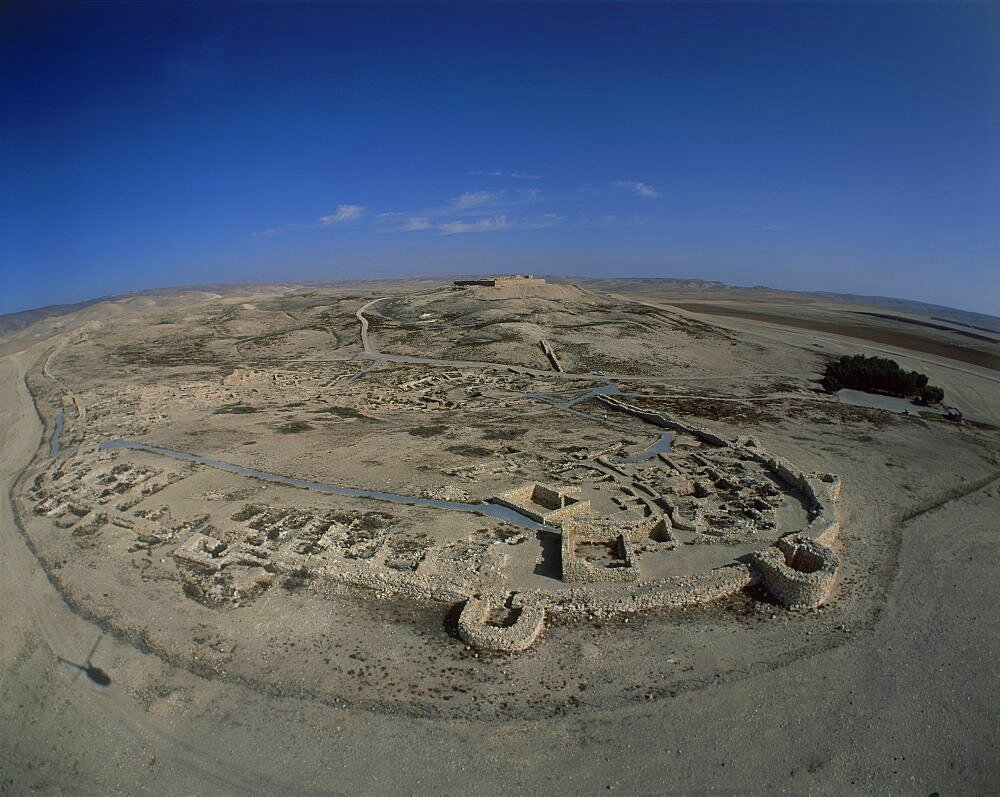 Aerial view of the ancient city of Arad, Israel