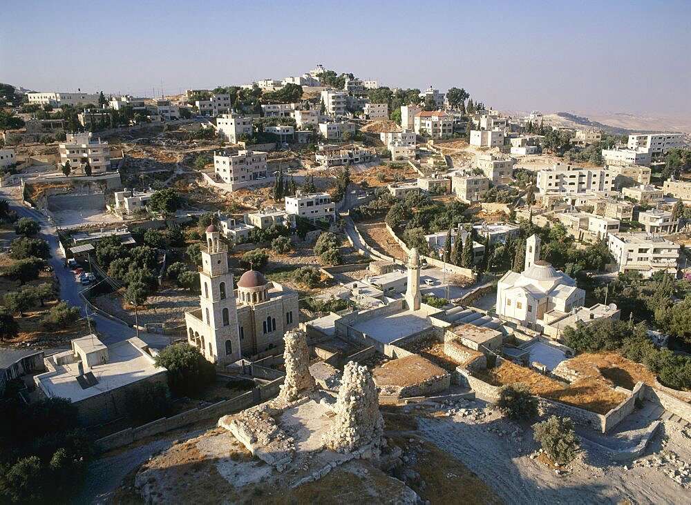 Aerial village of El-Azriya in eastern Jerusalem, Israel