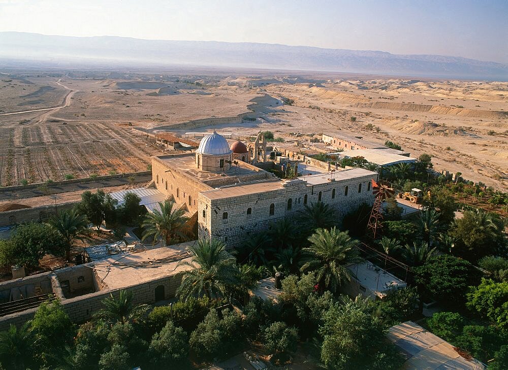 Aerial View of Saint Gerasimus Monastery, Israel