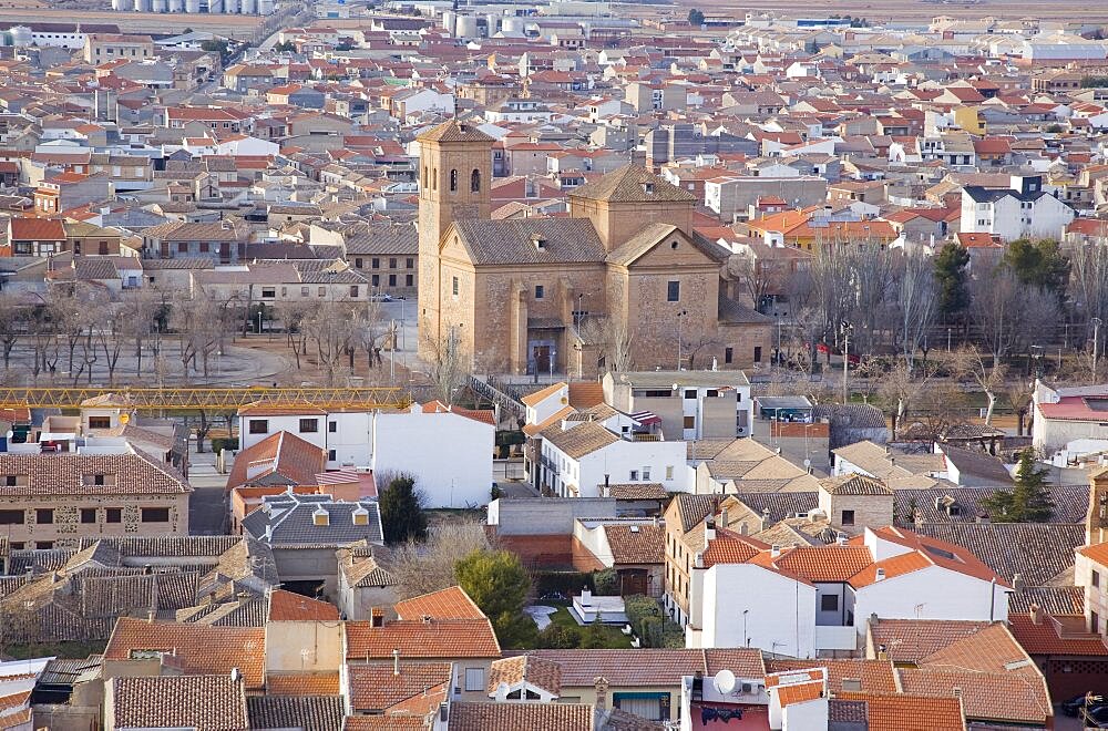 The city of consuegra in the province of toledo, castilla la mancha, Spain