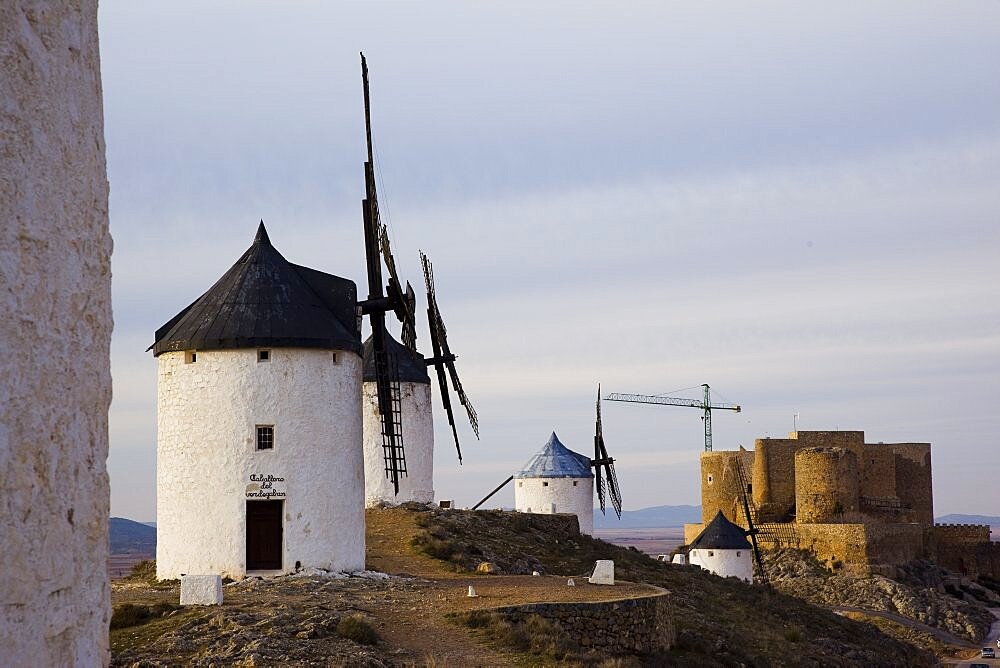 Famous windmills of the city of consuegra in the province of toledo, castilla la mancha, Spain