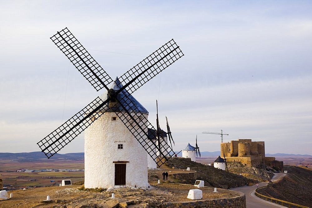 Famous windmills of the city of consuegra in the province of toledo, castilla la mancha, Spain