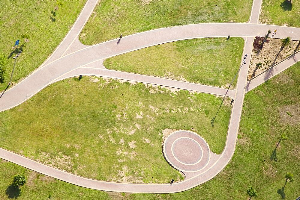 Abstract view of a park in the Plain, Israel