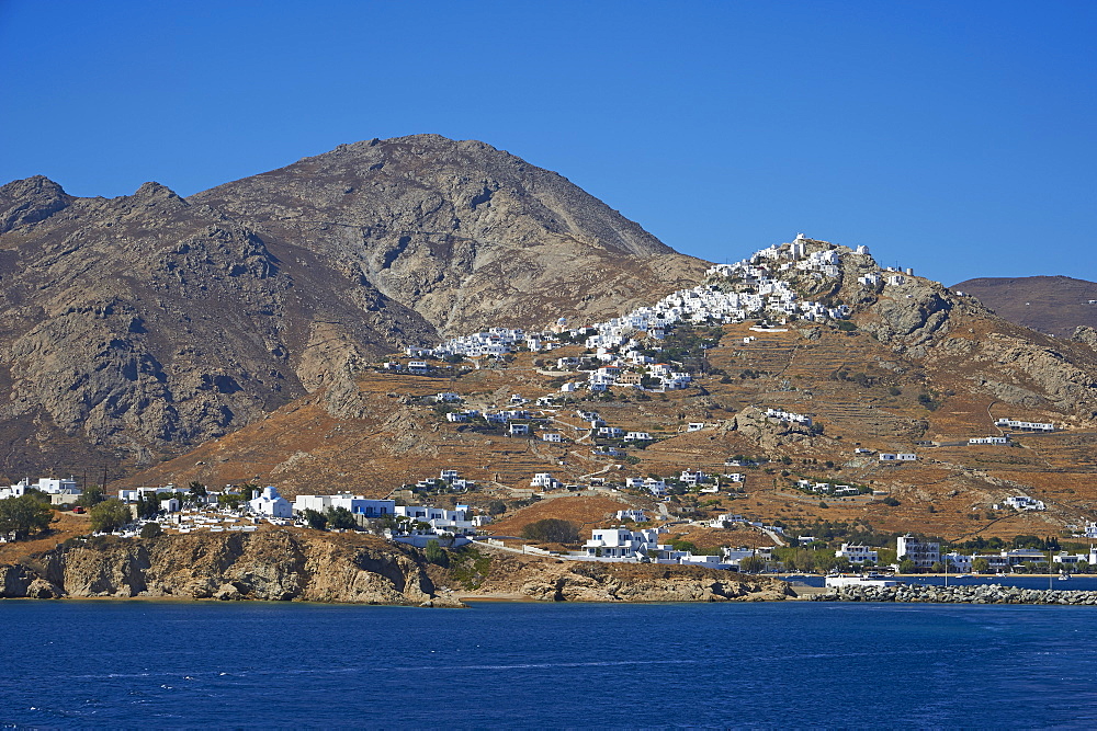 Hora, the main town on a rocky spur, Serifos, Cyclades, Greek Islands, Greece, Europe