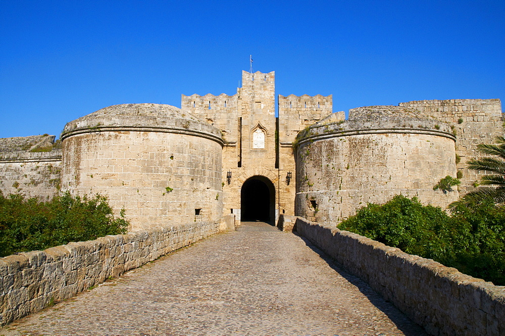 Amboise Gate, Grand Master's Palace, City of Rhodes, UNESCO World Heritage Site, Rhodes, Dodecanese, Greek Islands, Greece, Europe