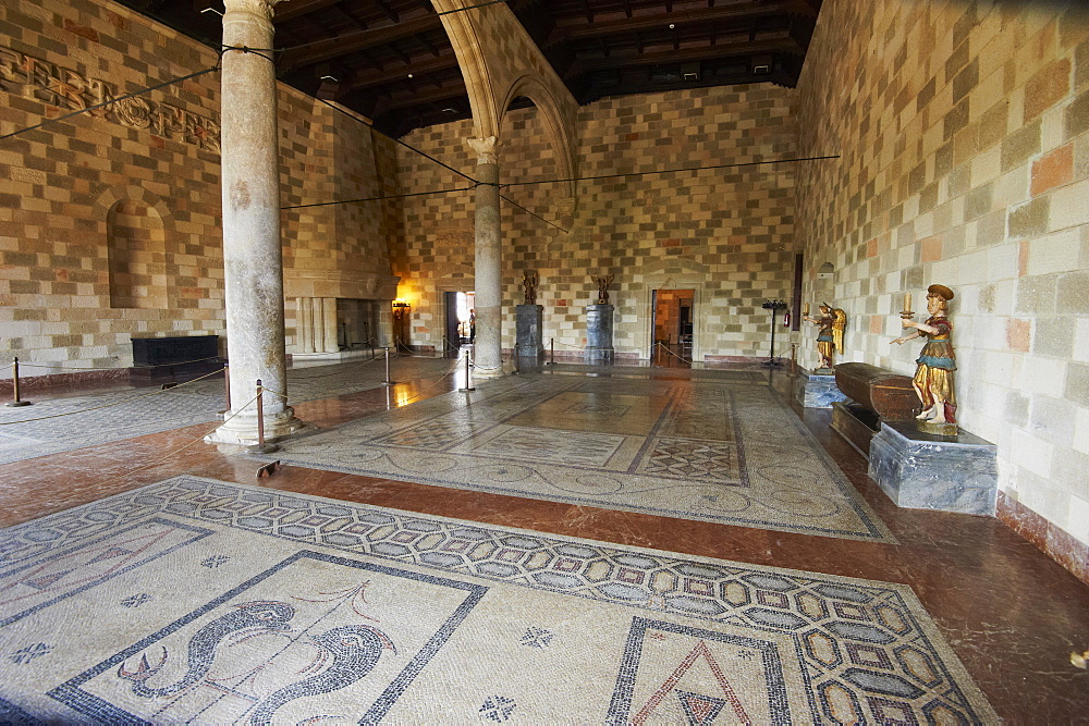 Fortress and Palace of the Grand Masters, UNESCO World Heritage Site, Rhodes City, Rhodes, Dodecanese, Greek Islands, Greece, Europe