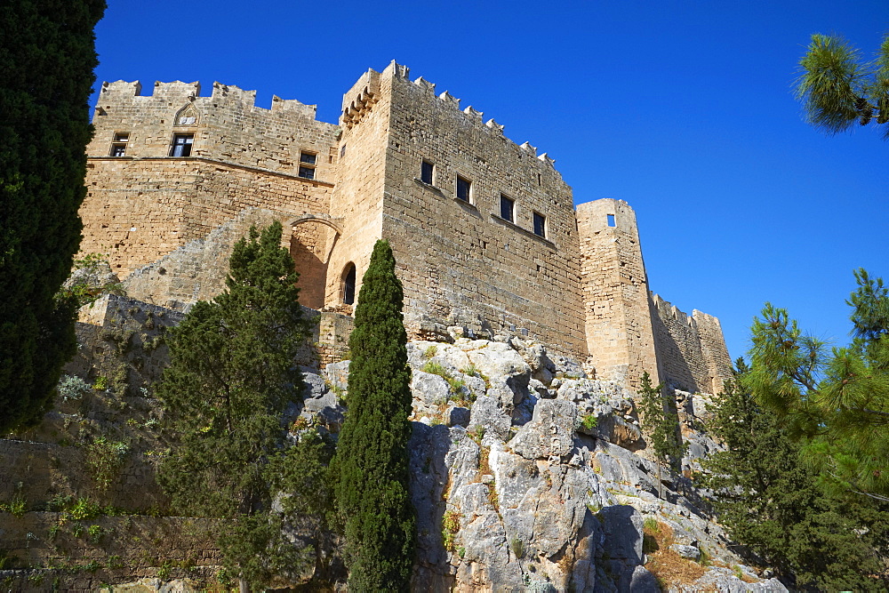 Lindos Acropolis. Lindos, Rhodes, Dodecanese, Greek Islands, Greece, Europe