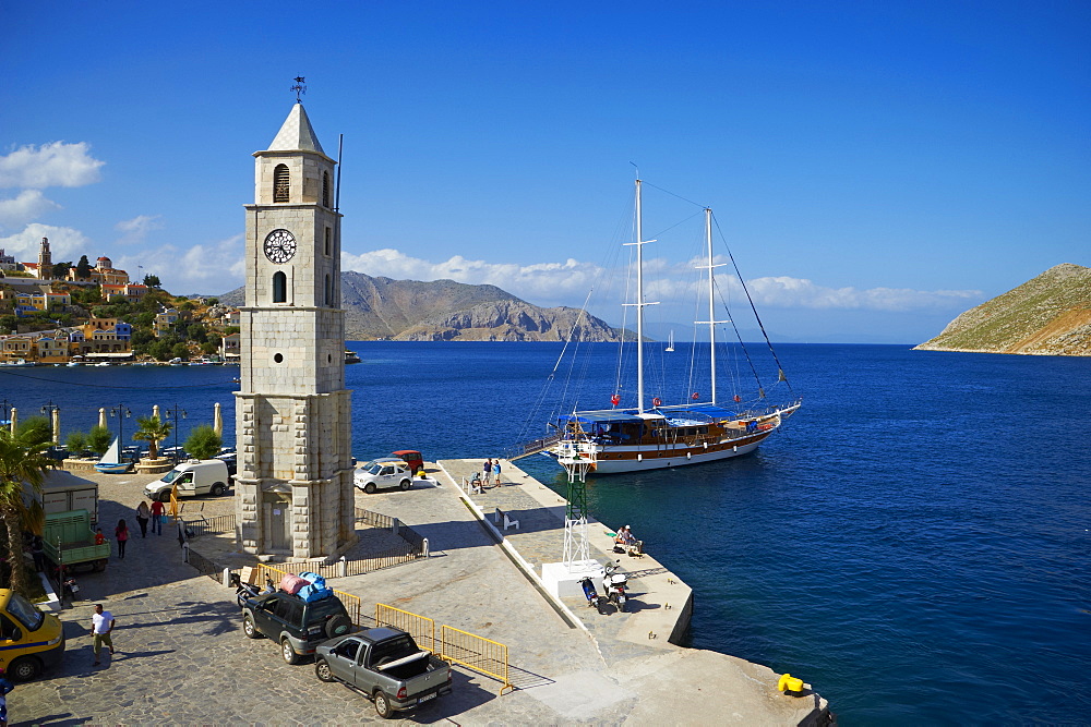 Gialos harbour, Symi island, Dodecanese, Greek Islands, Greece, Europe