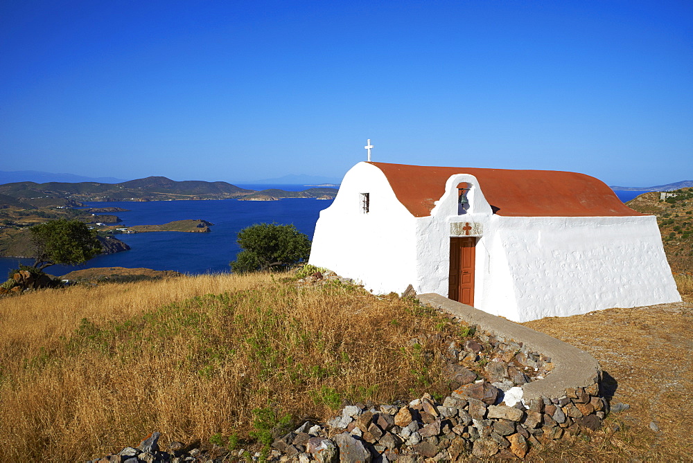 Small church, Patmos, Dodecanese, Greek Islands, Greece, Europe