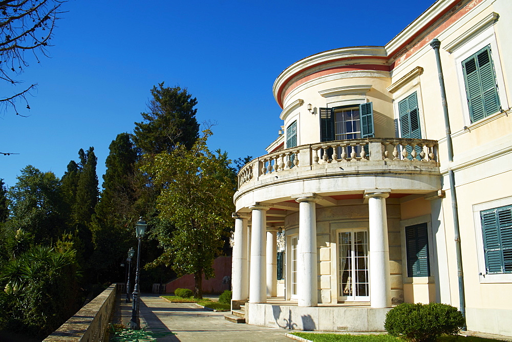 Achilleion Palace of Empress Elisabeth of Austria well known as Sissi, Corfu, Ionian Islands, Greek Islands, Greece, Europe