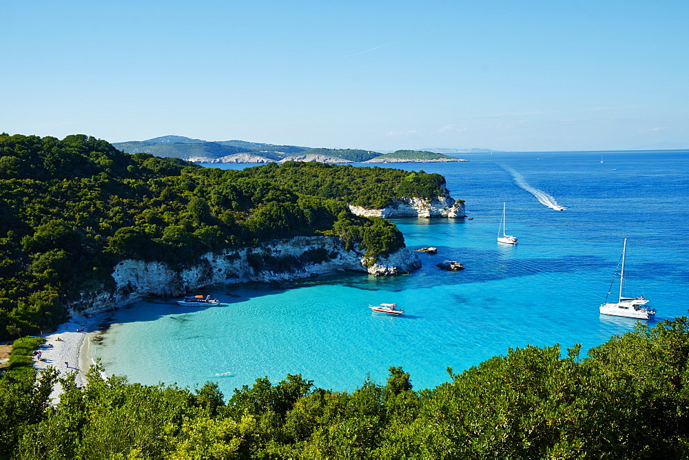 Voutoumi beach, Antipaxos, Antipaxi, Ionian Islands, Greek Islands, Greece, Europe